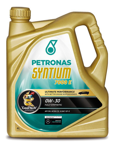 Aceite PETRONAS Syntium 7000 E 0W-30 100% Sintetico SN GF-5C2 x4L
