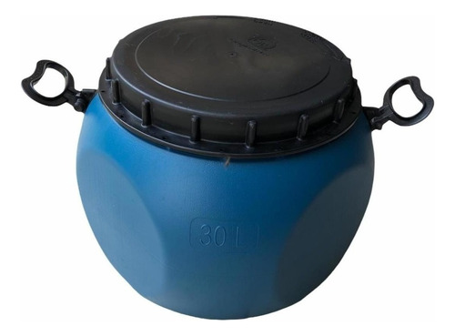 Pote Para Guardar Ração Bombona 30 Litros Container Cachorro Cor Azul