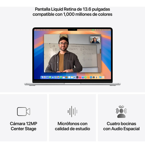 Macbook Air De 13 Chip M4 512 gb Ssd - Color Plata Color Plata