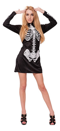 Nuevos Vestidos De Calavera Y Huesos Para Mujer De Halloween