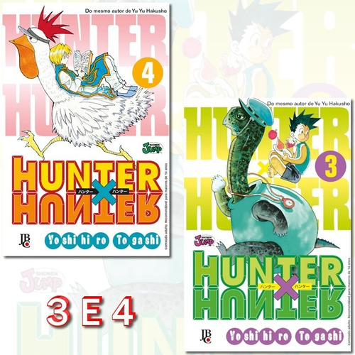 Hunter X Hunter 3 E 4 Relançamento! Mangá Jbc! Novo Lacrado