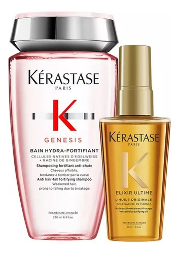 Set Kérastase Bain Hydra-fortifiant + Huile Elixir 50ml