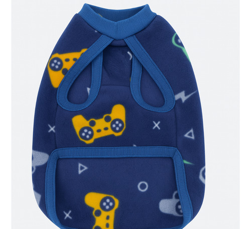 Poncho Polar Chaleco Estampado Perros Ropa Invierno Abrigo Talle 3 --- Control Remoto