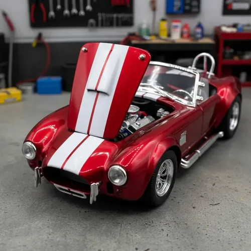 Miniatura Carro Shelby Cobra 427 Ano 1965 Acende Farol 1:24