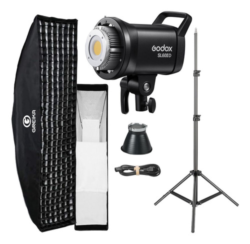 Kit Luz Contínua Estúdio Godox Sl60ii + Softbox Strip Bowens