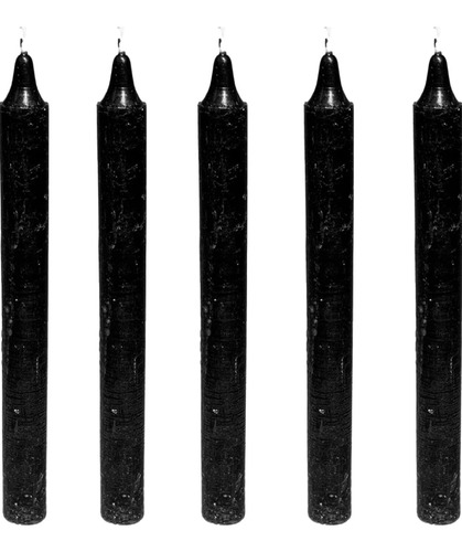 1 Paquete De Velas Negras ( 20 Piezas ) 20 Cm.