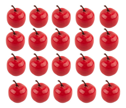 Manzanas De Plástico Con Frutas Para Decoración Del Hogar, 2