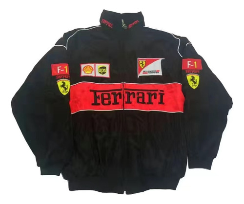 Chamarra Vintage De Carreras De Motos De Otoño De Ferrari