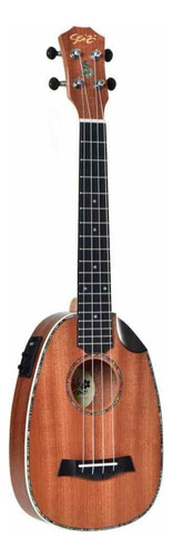 Ukulele Elétrico Seizi Maui Crush Pineapple Tenor Sapele