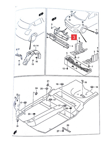 Soporte Interior Careta (sup) Suzuki Swift 2019-