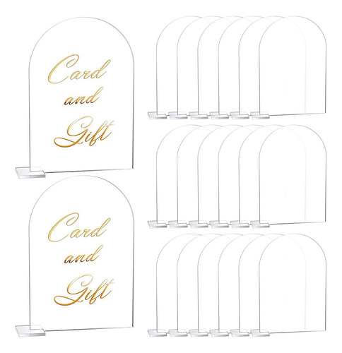 Números De Mesa De Tarjetas De Lugar De Acrílico 5 Piezas
