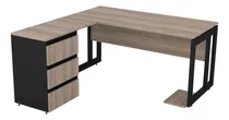 Comprar Puesto De Trabajo Escritorio 150 + Cajonera Oficina 18mm Color Negro - Baltico