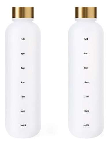 Botella De Plástico Esmerilado Reutilizable De 1 Litro Y 32