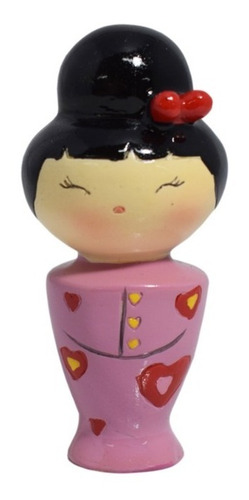 Kokeshi Muñeca Japonesa De Madera Rosa 7,5cm Varios Modelos