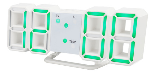 Reloj Digital De Pared 3d Con Alarma, Pantalla De Temperatur
