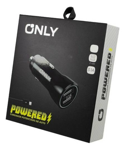 Cargador Turbo Para Auto 12 V 3.1a Only 2 Usb + Cable V8