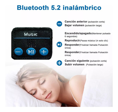 Unisex Antifaces Gafas Para Dormir Bluetooth Con Auriculares