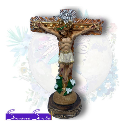 Imagen De Cristo Crucificado. Material En Yeso