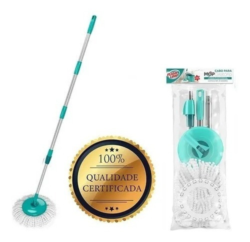 Imagem 2 de 5 de Refil E Cabo Para Mop Giratorio Flashlimp Ref Rmop0122