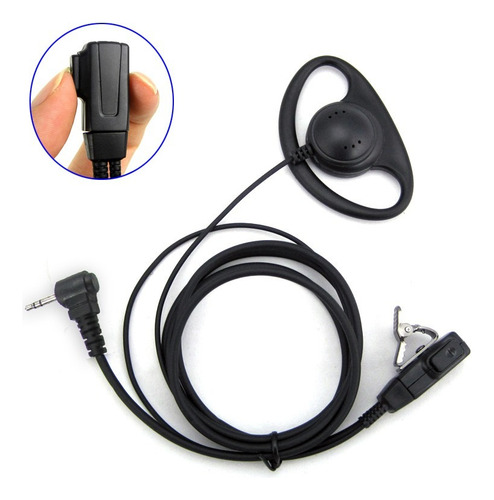 02 Fone Microfone Ptt Tipo D Talkabout Motorola Mc220 Mr350