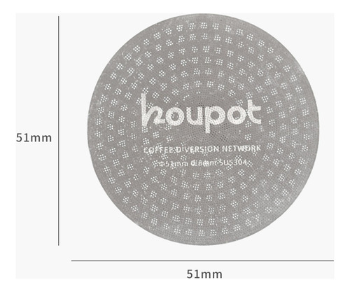 Pantalla De Espresso De Acero Inoxidable Premium: 51mm
