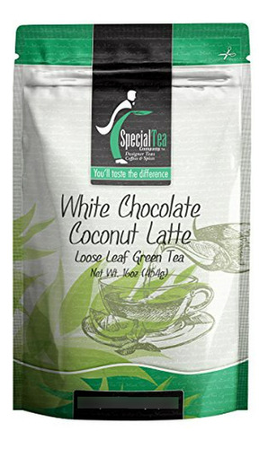 Té Verde En Hojas Con Chocolate Blanco Y Coco, 16 Oz