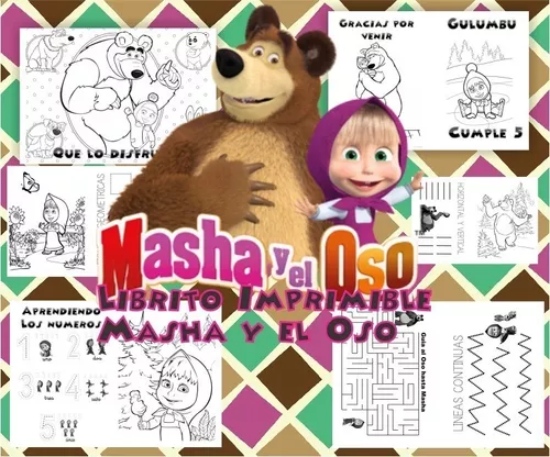 Happy Forever - Lona personalizada Masha y el oso REALIZAMOS