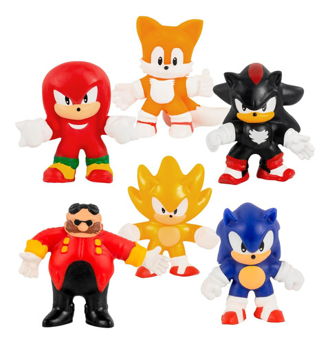 Muñecos Elásticos Heroes Of Goo Jit Zu, De Sonic, 6 Piezas