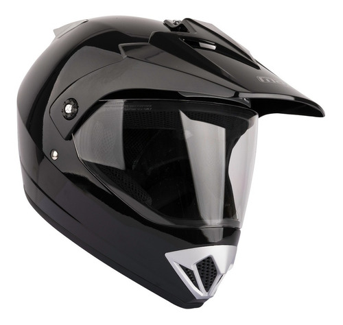 Casco Max V370 Motocross Enduro Negro Negro Mate C/ Visor