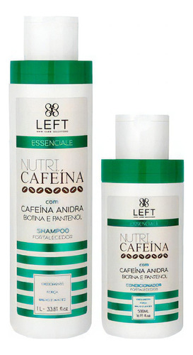  Kit Left Nutri Cafeína Shampoo + Condicionador 1l