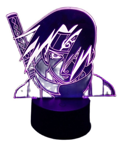 Lámpara Led 3d Anime Naruto Night Light Figura Uchiha Itachi