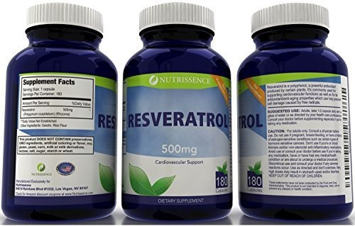 Resveratrol 500mg 180 Cápsulas - Nutrissence