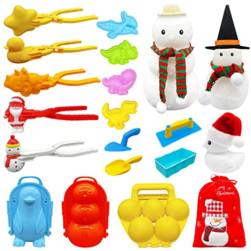 22 Pcs Snowball Maker  Snow Toys Molds With Gift Bag, O...