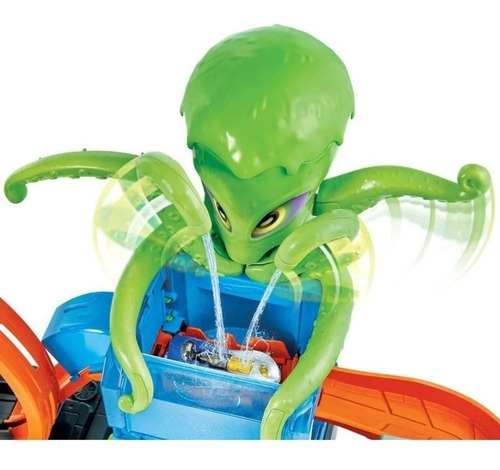 Imagem 4 de 6 de Pista Hot Wheels City Color Reveal Lava Rápido Octo Ataque