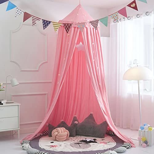 Dix-rainbow Princess Bed Canopy Para Niños Cuna , Cupula Re
