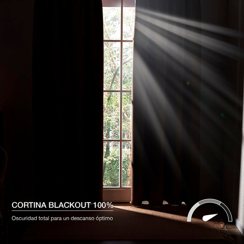 Cortina Blackout 100% 2 Paños De 1,40 X 2,10 Mts. | Lavable Gris Perla