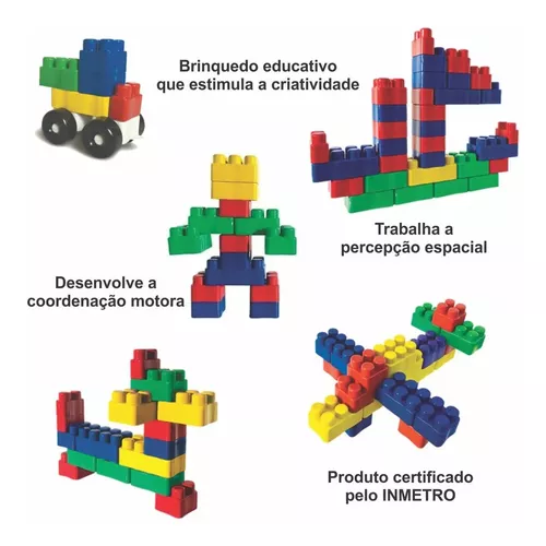 Blocos De Montar Multi Ideias Educativo Sacolão 1000 Peças - Futura  Brinquedos Educativos