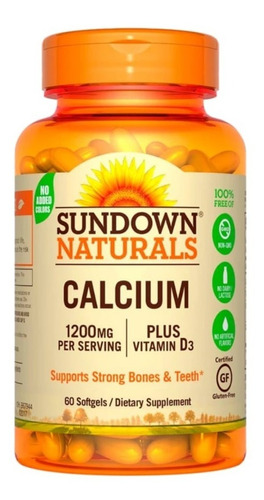 Calcio 1200 Mg Plus + Vitamina D 3 (60 Soft) Sundown Natural