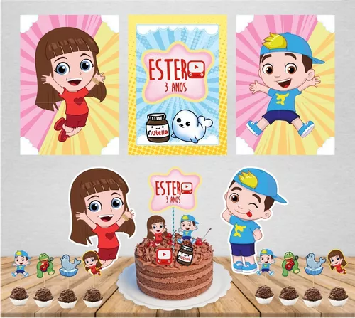 Display para decoração de festa com o tema Luccas Neto, Tudo para sua  festa infantil!