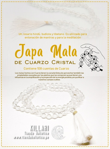 Japa Mala De Cuarzo Cristal 