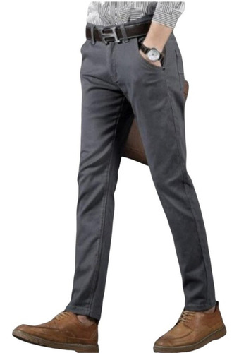 Imagen 7 de 7 de Pantalones De Drill Strech Semipitillo Slim Fit De Hombre