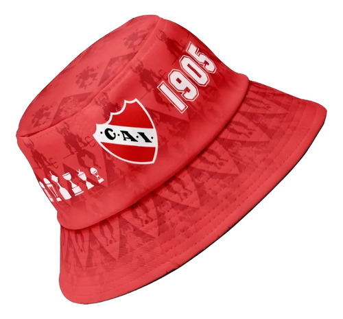 Piluso Reversible De Independiente Premium 2 Diseños En 1 Rojo S