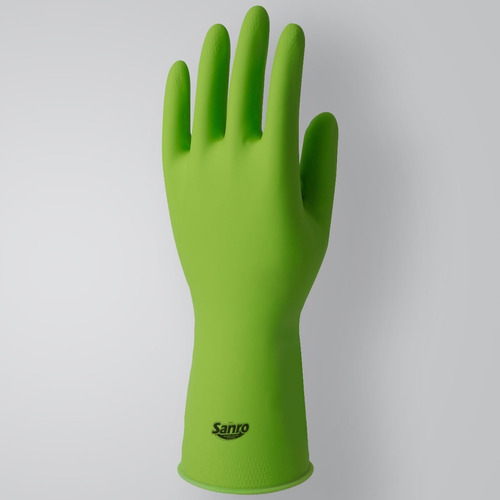 Kit 05 Luvas De Latex Sanro Top Verde Tamanho G