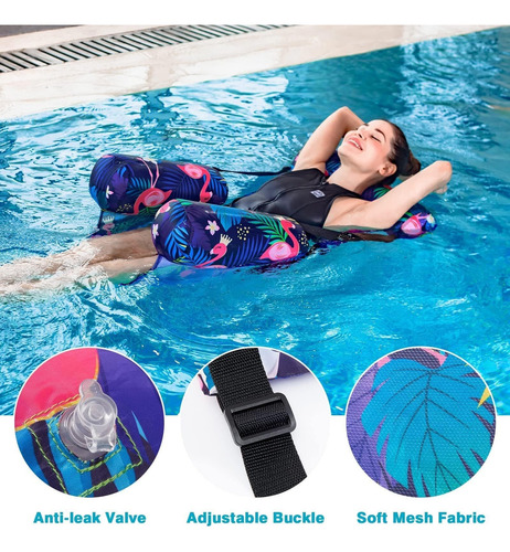 2 Pcs Inflable Piscina Silla Flotador For Adultos Ajustable