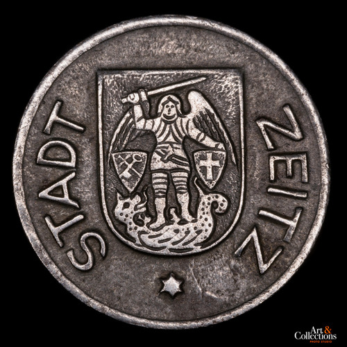 Zeitz, Alemania, 10 Pfennig, 1920. Republica Weimar. Xf (Usado)
