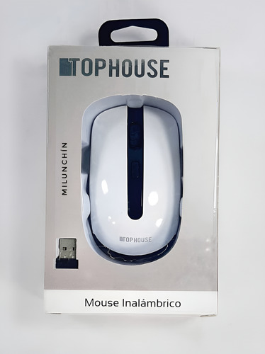 Mouse Optico Inalambrico 1200dpi Top House Ms989gt Color Blanco