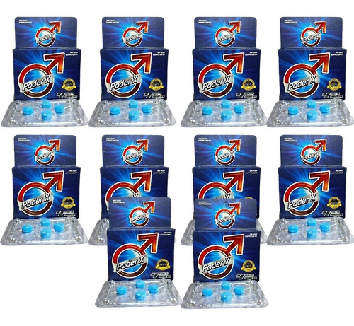 Poder X Man 40 Tabletas De 500 Mg Pastilla Vigorizante Azul