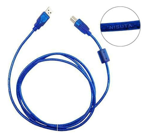 Cable Nisuta Usb-a 2.0 A  Usb-b 1.8mts Nscusb2