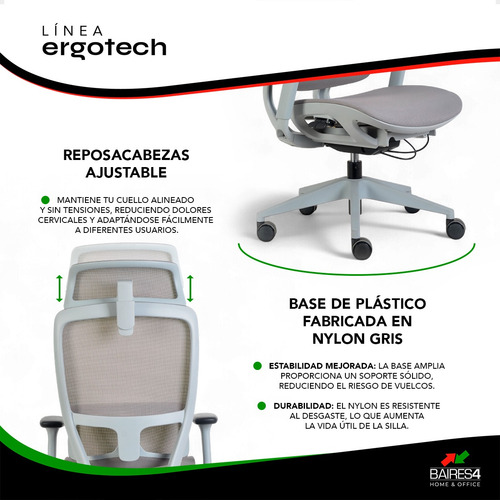 Silla Para Escritorio Mesh Premium Oficina Ergonomica Ergot