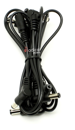 Kit Fonte Pedal 9v 2a + Cabo Extensor Para 7 Pedais